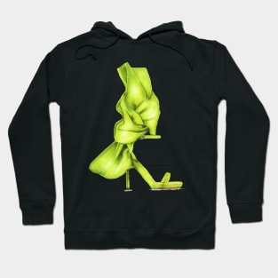 Green Women's Open Toe Heels Hoodie